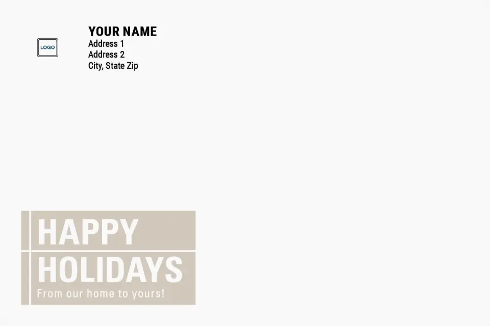 This is a 6 x 9 Return Address Printing & Design called Home Spaces printed in full color