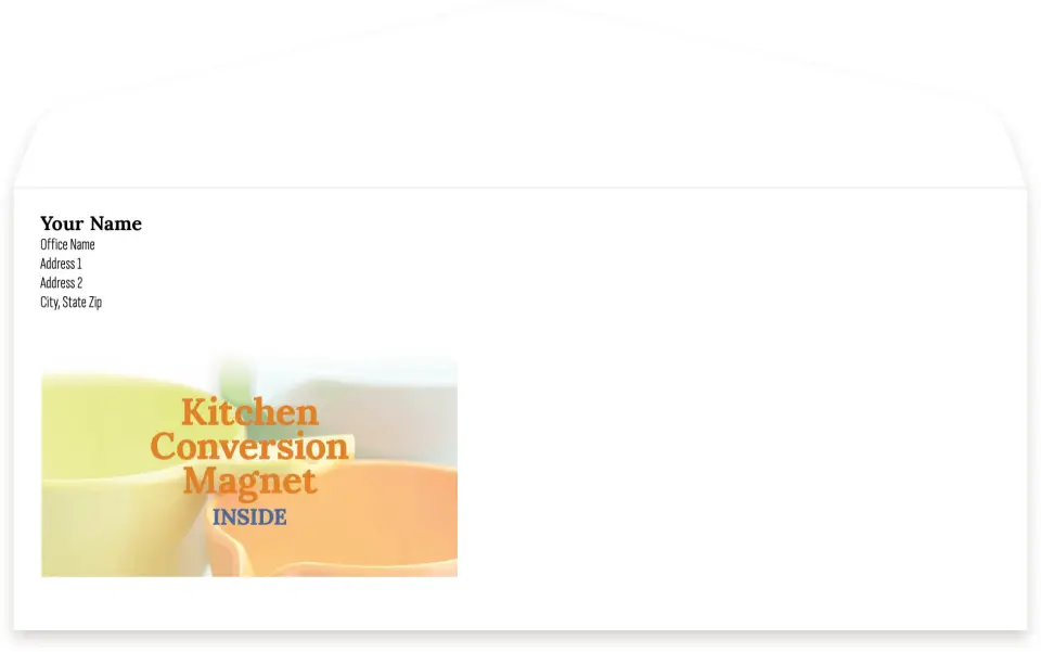 This is a 4.125 x 9.5 Business Envelope called  printed in full color