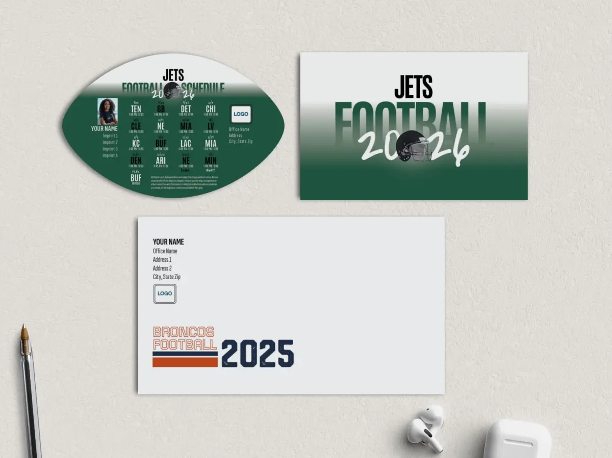 Football Shaped Magnet with Insert
