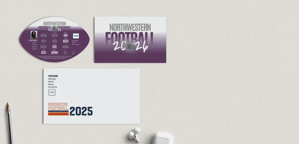 Football Shaped Magnet with Insert