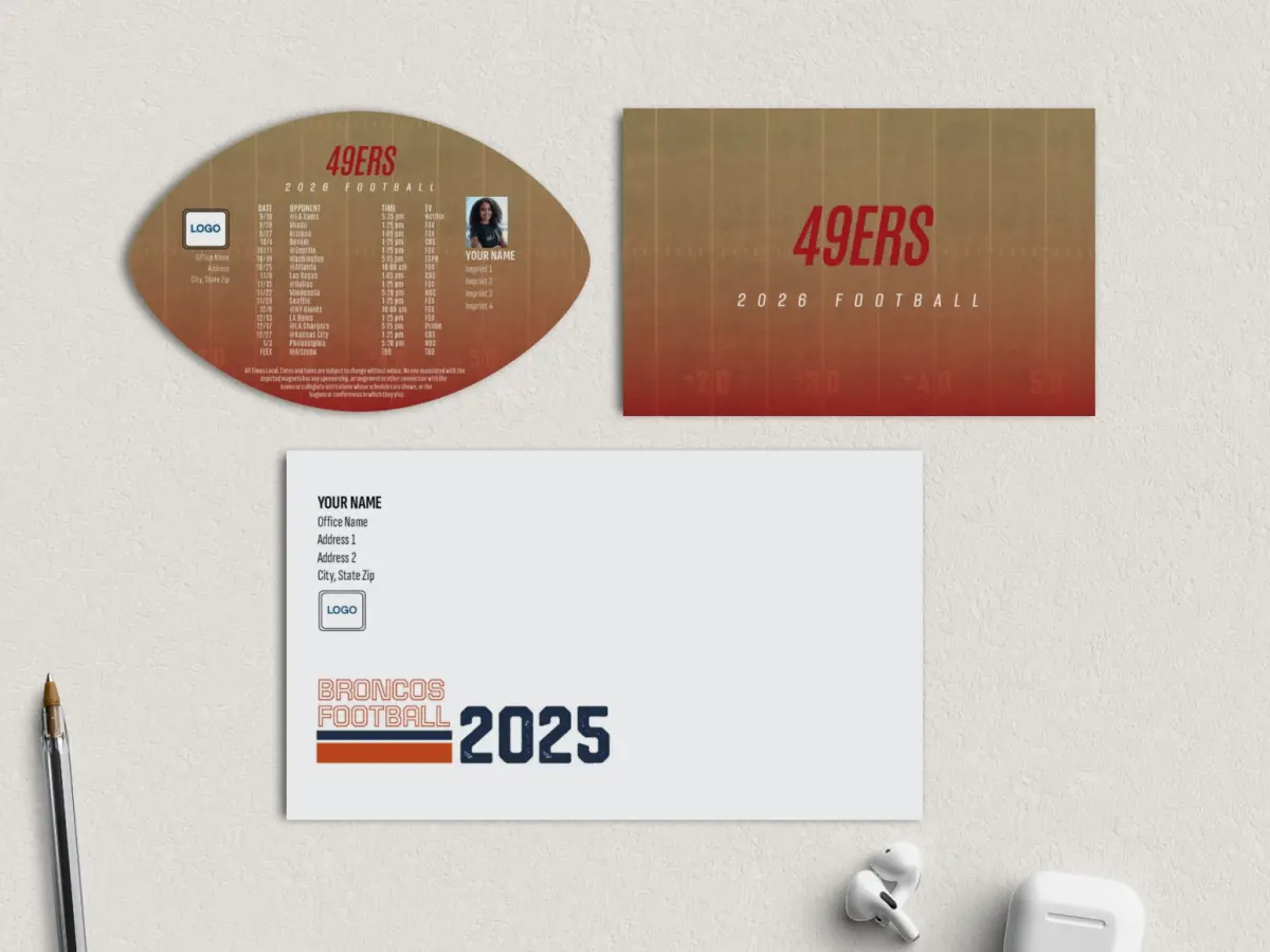 Football Shaped Magnet with Insert