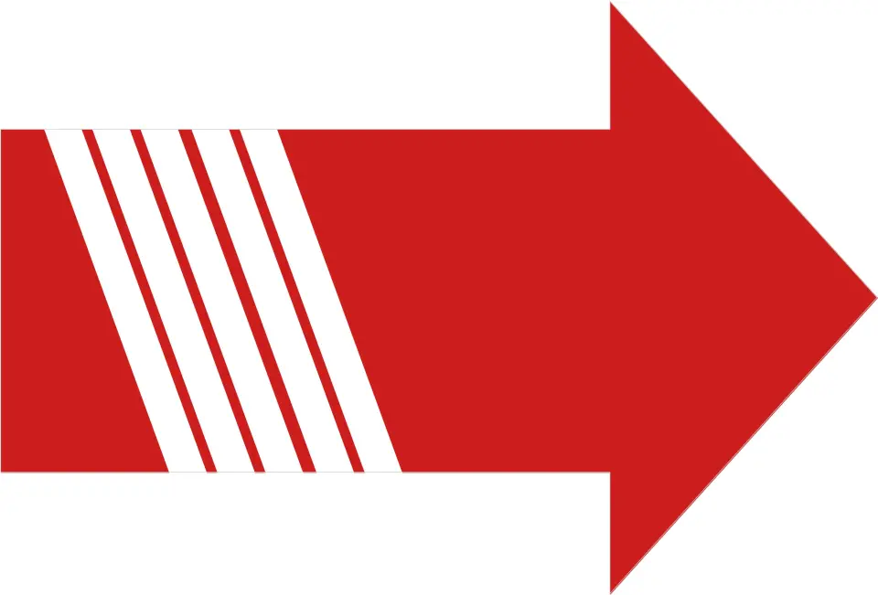 This is a 9½" x 14" Arrow Floor Decal Social Distancing Floor Decal called This Way printed in full color on Indoor Tile/Wood Flooring paper