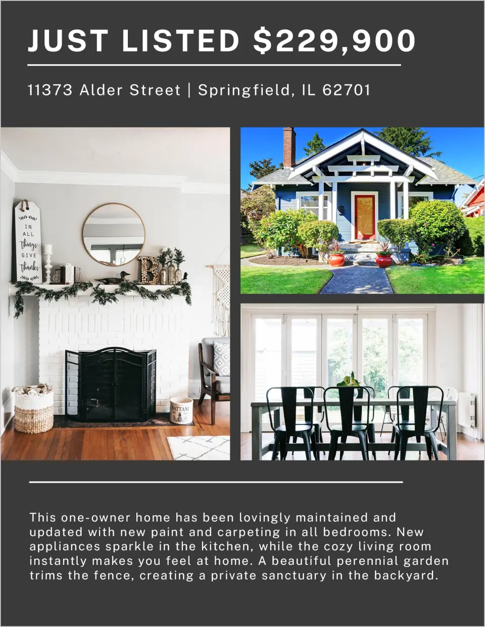 This is a 8½" x 11" Flyer called Grand Manor printed in full color