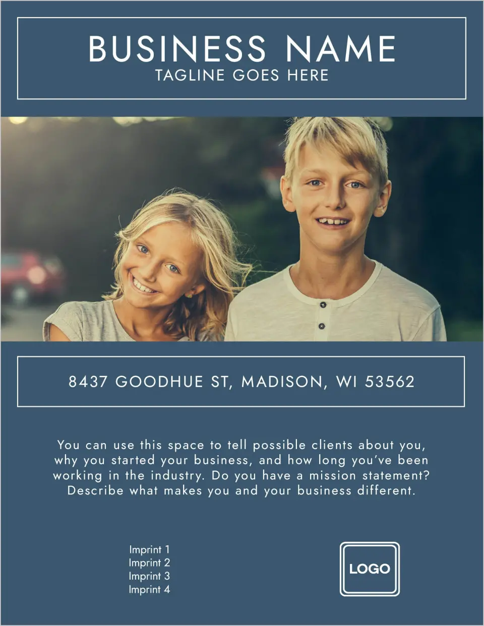 This is a 8½" x 11" Flyer called Get To Know Us printed in full color