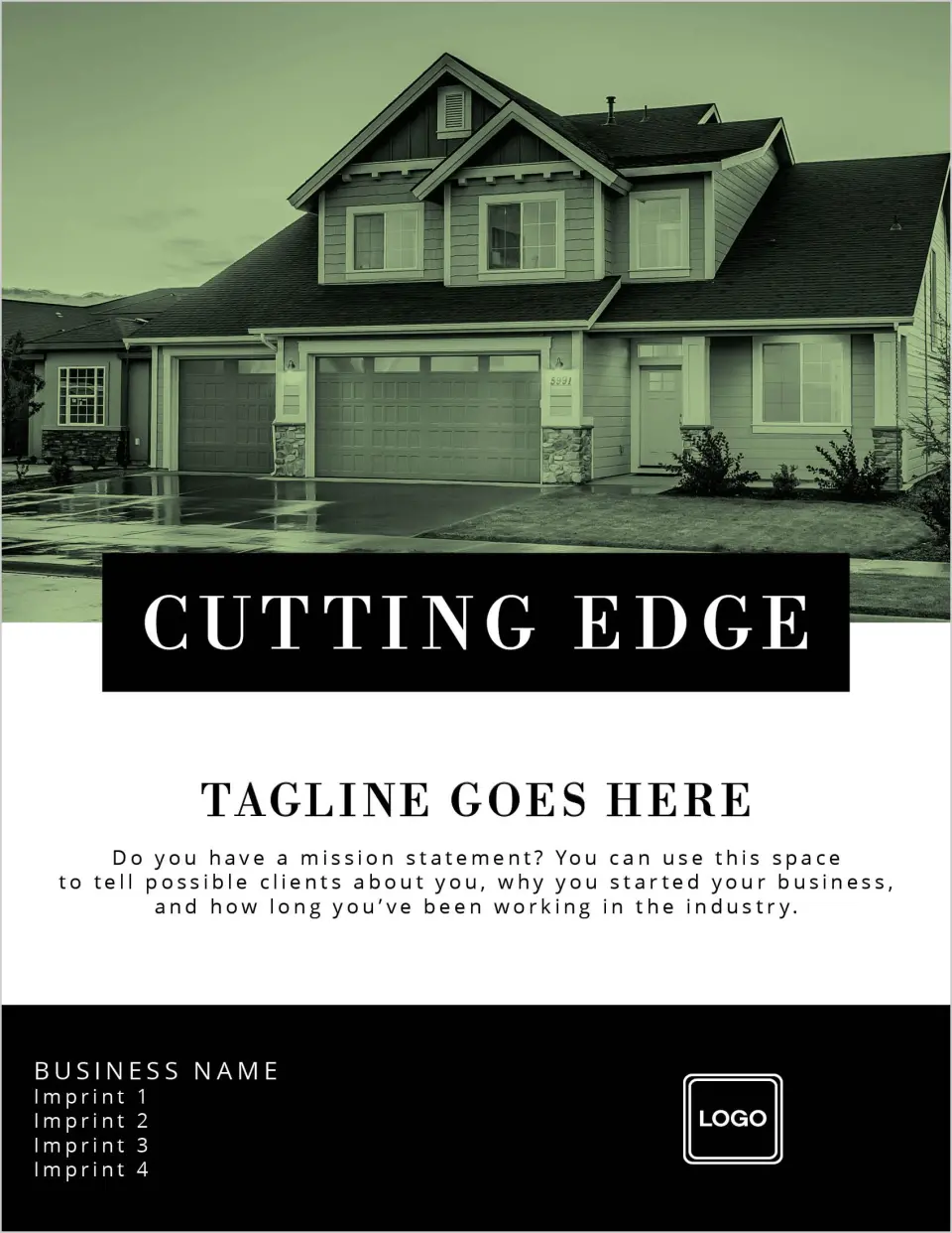 This is a 8½" x 11" Flyer called Cutting Edge printed in full color