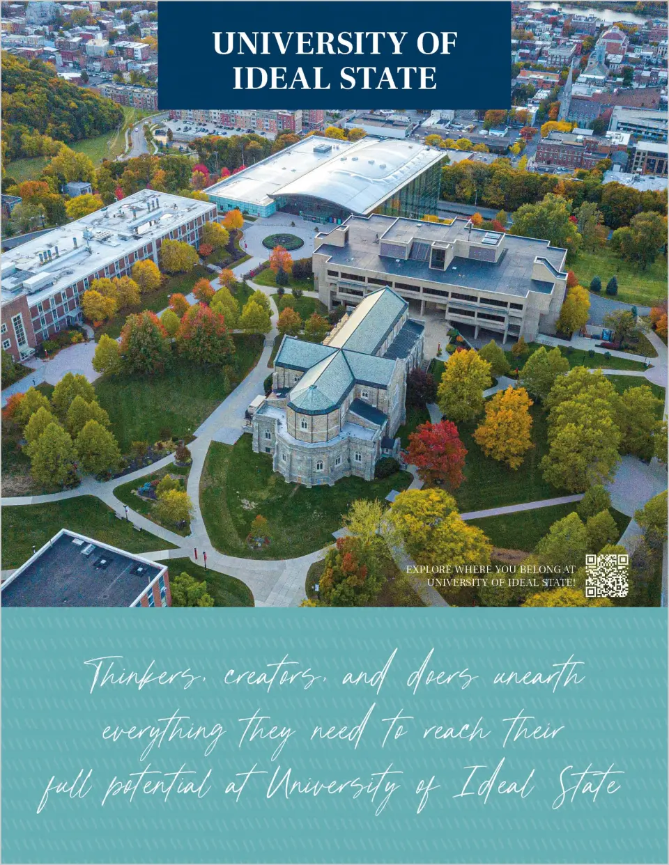 This is a 8½" x 11" Flyer called Spirited Academics printed in full color