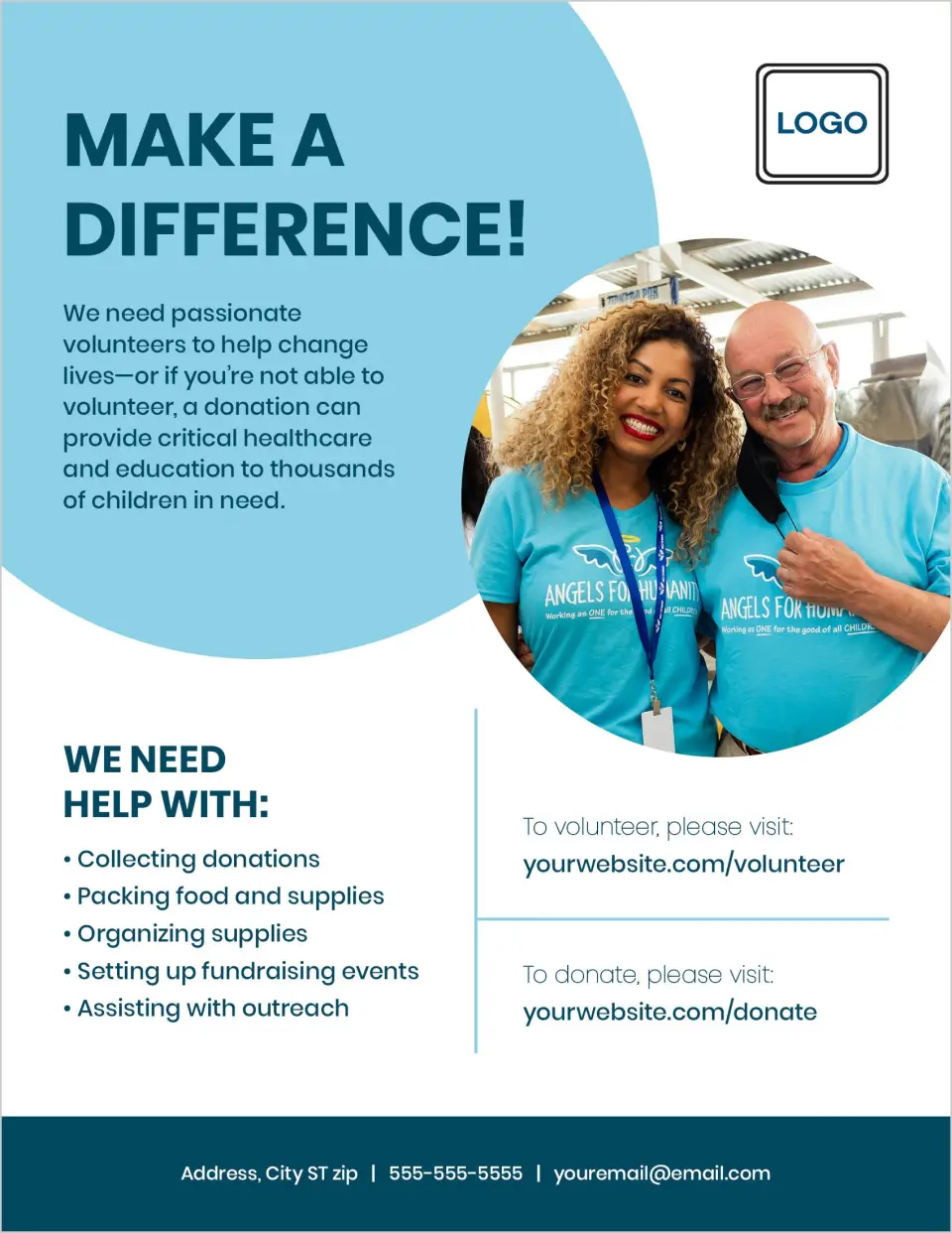 This is a 8½" x 11" Flyer called Circular Focus printed in full color