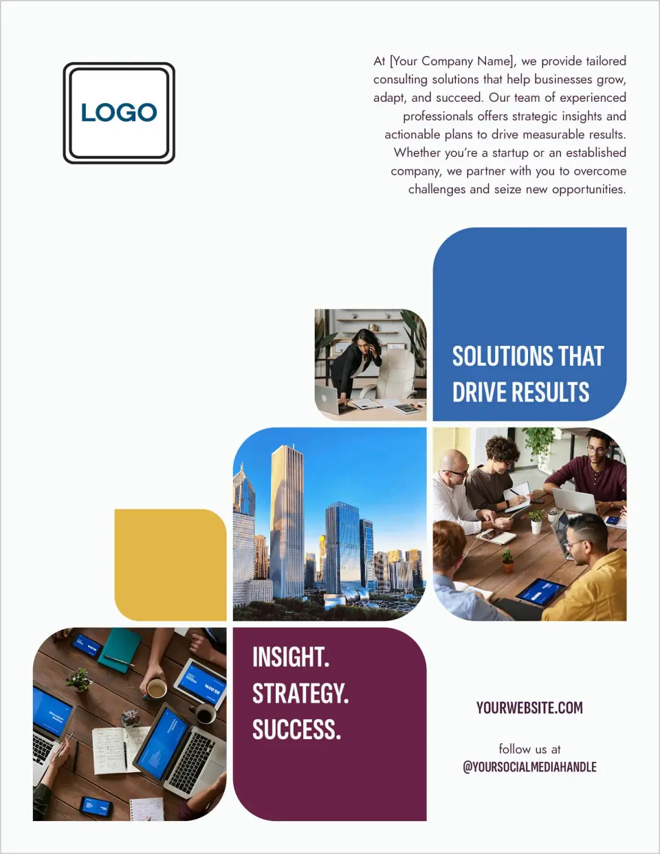 This is a 8½" x 11" Flyer called Sharp Structure printed in full color