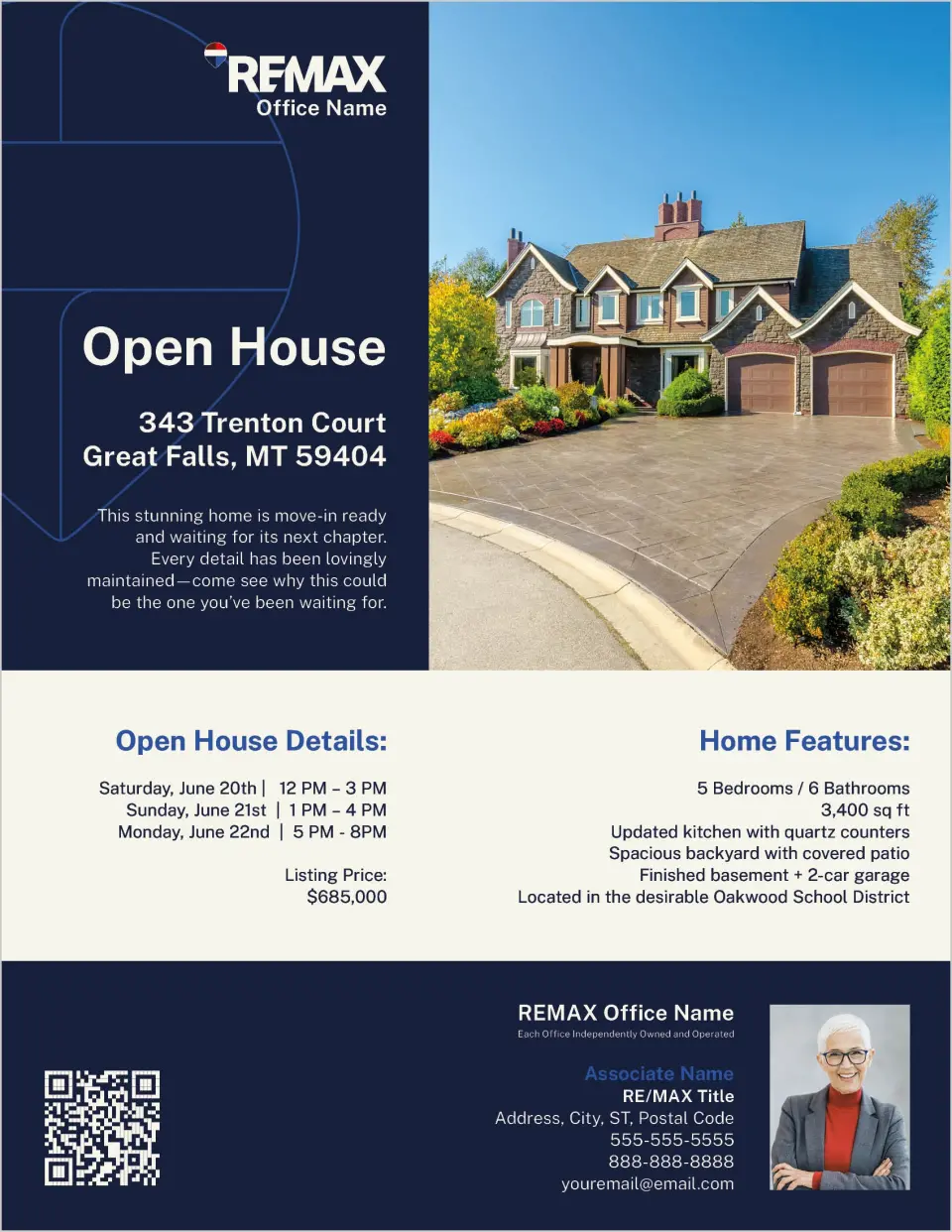 This is a 8½" x 11" Flyer called REMAX Balloon Outline printed in full color