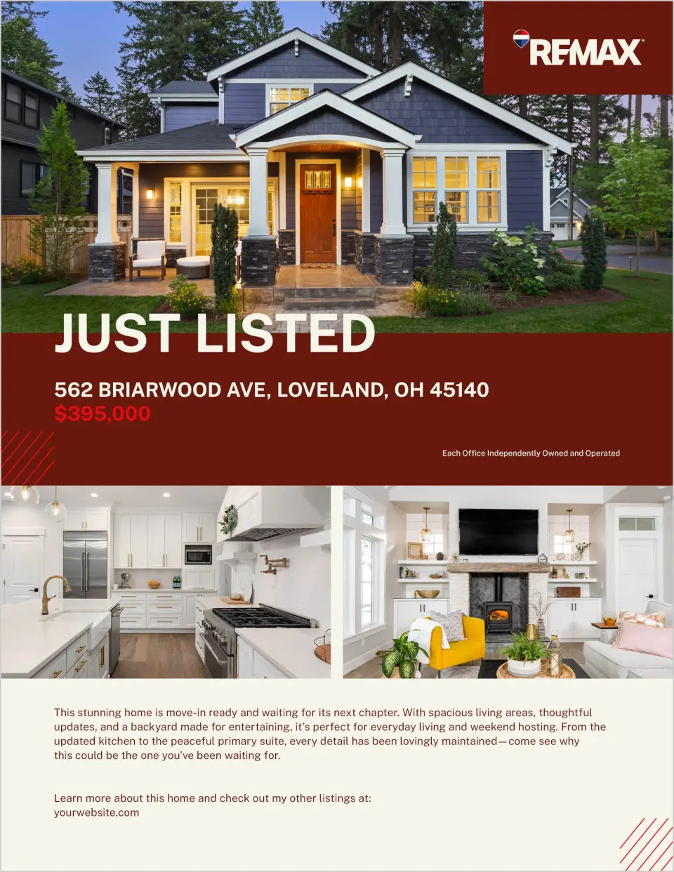 This is a 8½" x 11" Flyer called REMAX Modern Edge printed in full color