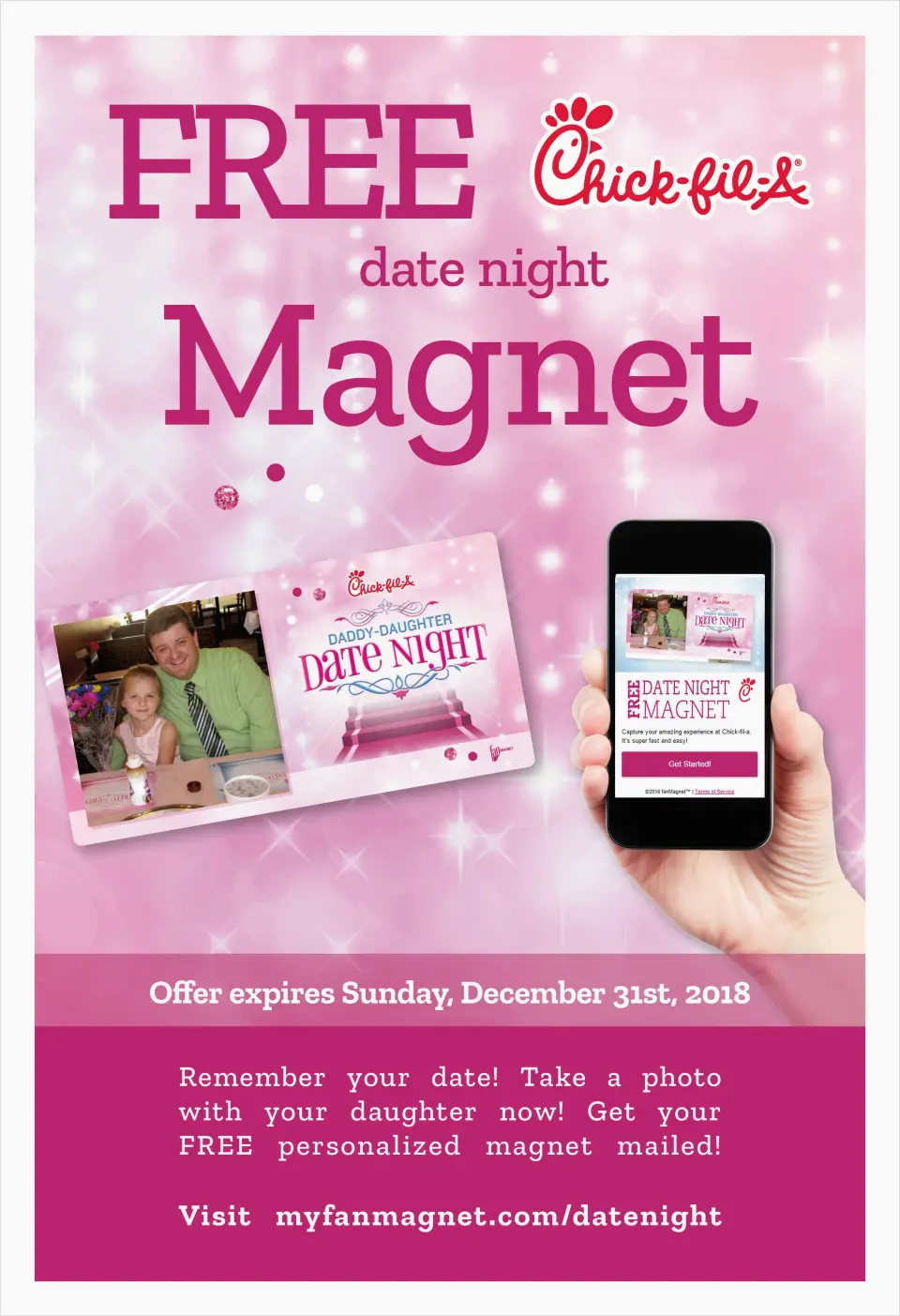 This is a 13" x 19" Promotional Poster called Promotional Posters - Daddy Daughter Date Night printed in full color