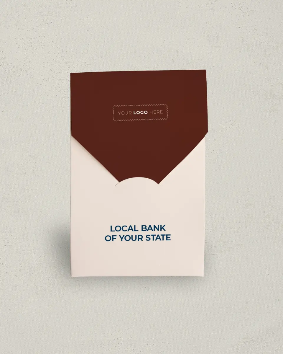 This is a 3.5" x 5.5" Business Favor Boxe called Cultivating Growth printed in full color