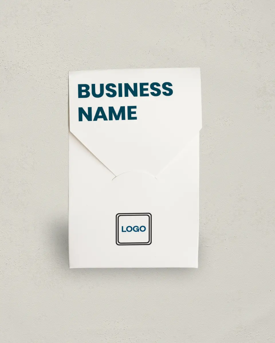 This is a 3.5" x 5.5" Business Favor Boxe called Circular Focus printed in full color