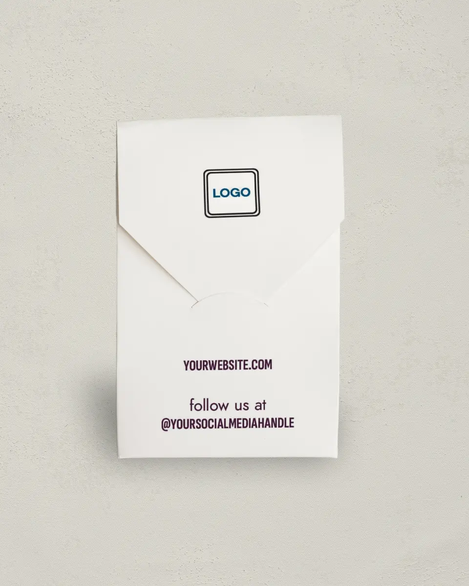 This is a 3.5" x 5.5" Business Favor Boxe called Sharp Structure printed in full color