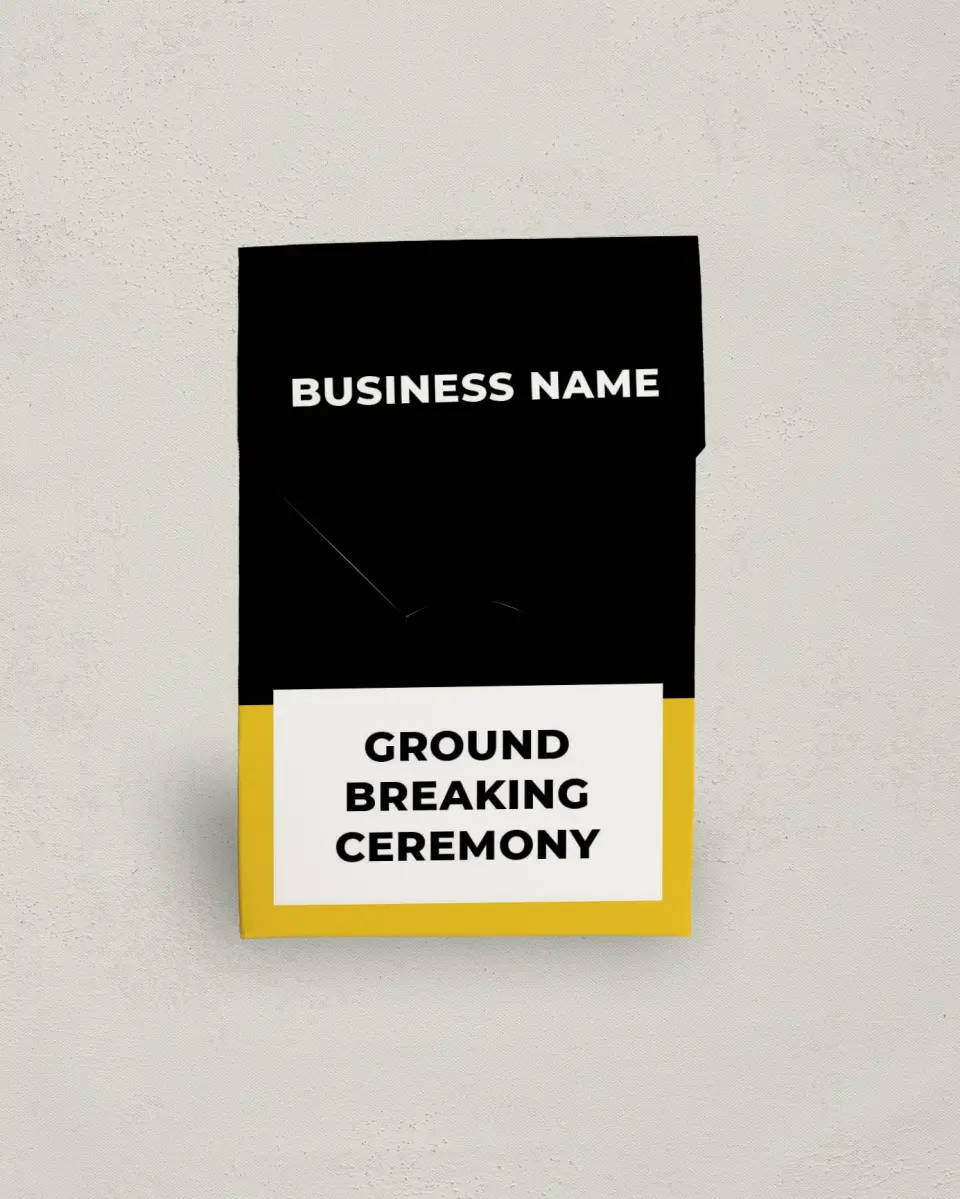 This is a 3.5" x 5.5" Business Favor Boxe called Bold Framework printed in full color