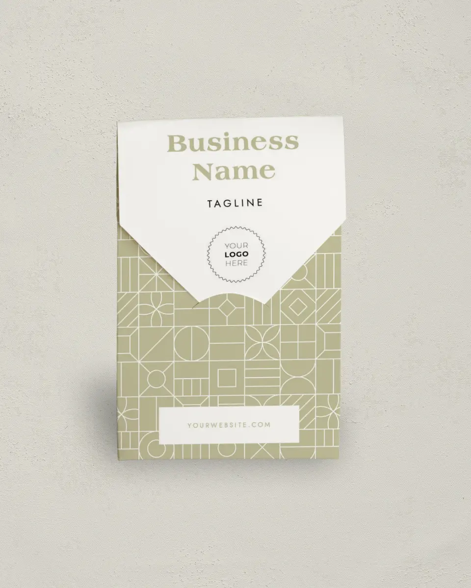 This is a 3.5" x 5.5" Business Favor Boxe called Geometric Grid printed in full color