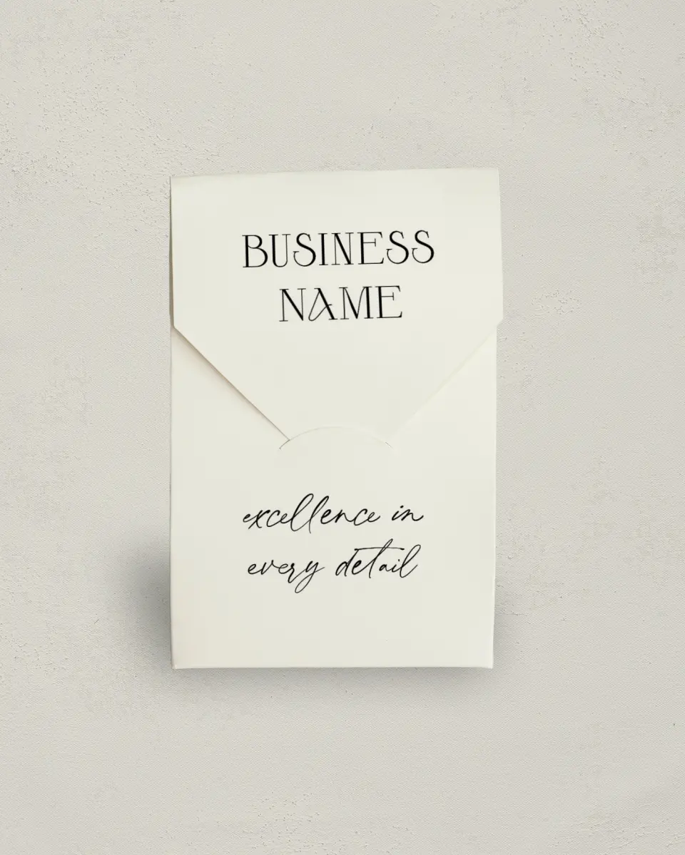 This is a 3.5" x 5.5" Business Favor Boxe called Center Point printed in full color
