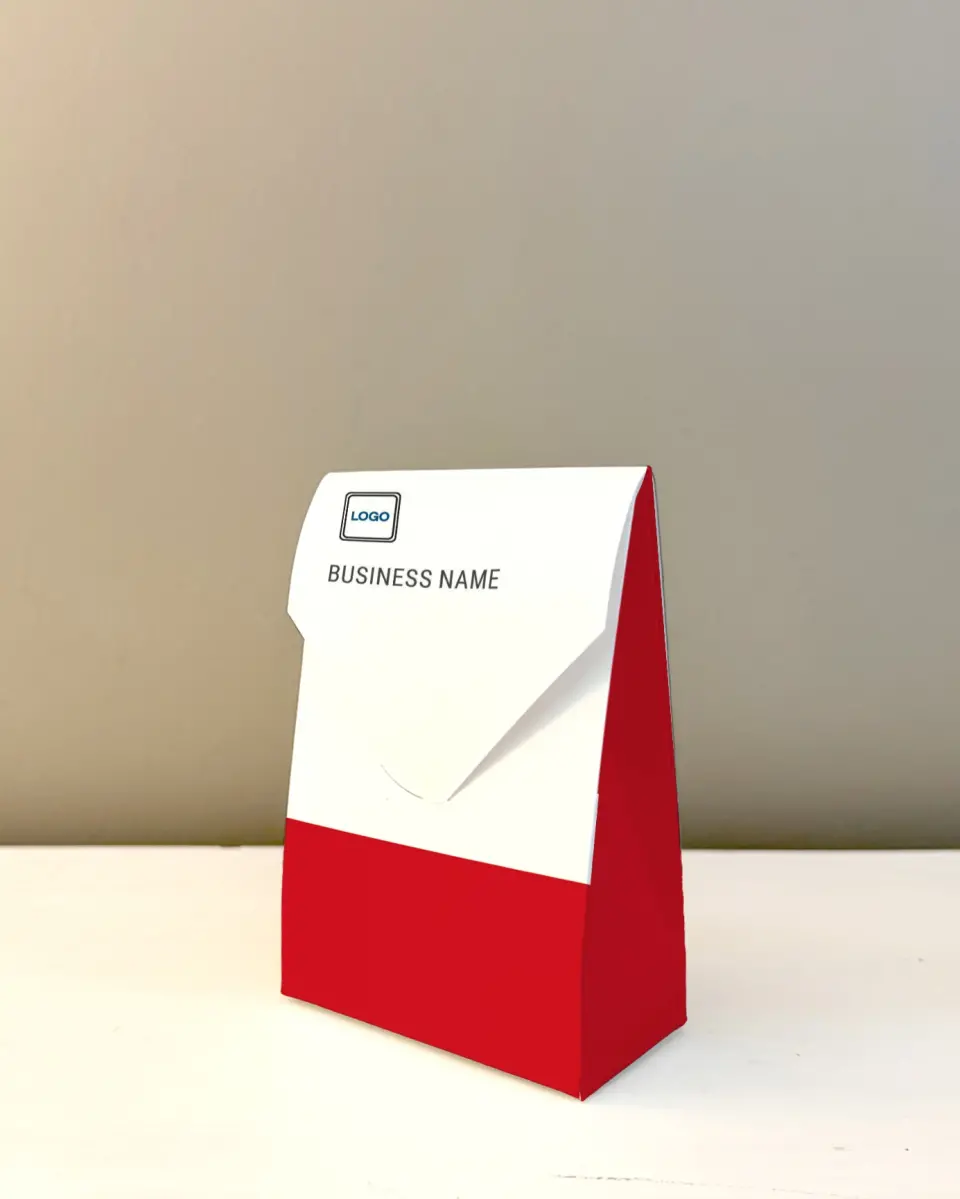 This is a 3.5" x 5.5" Business Favor Boxe called Primary Focus printed in full color with Rose Gold foil