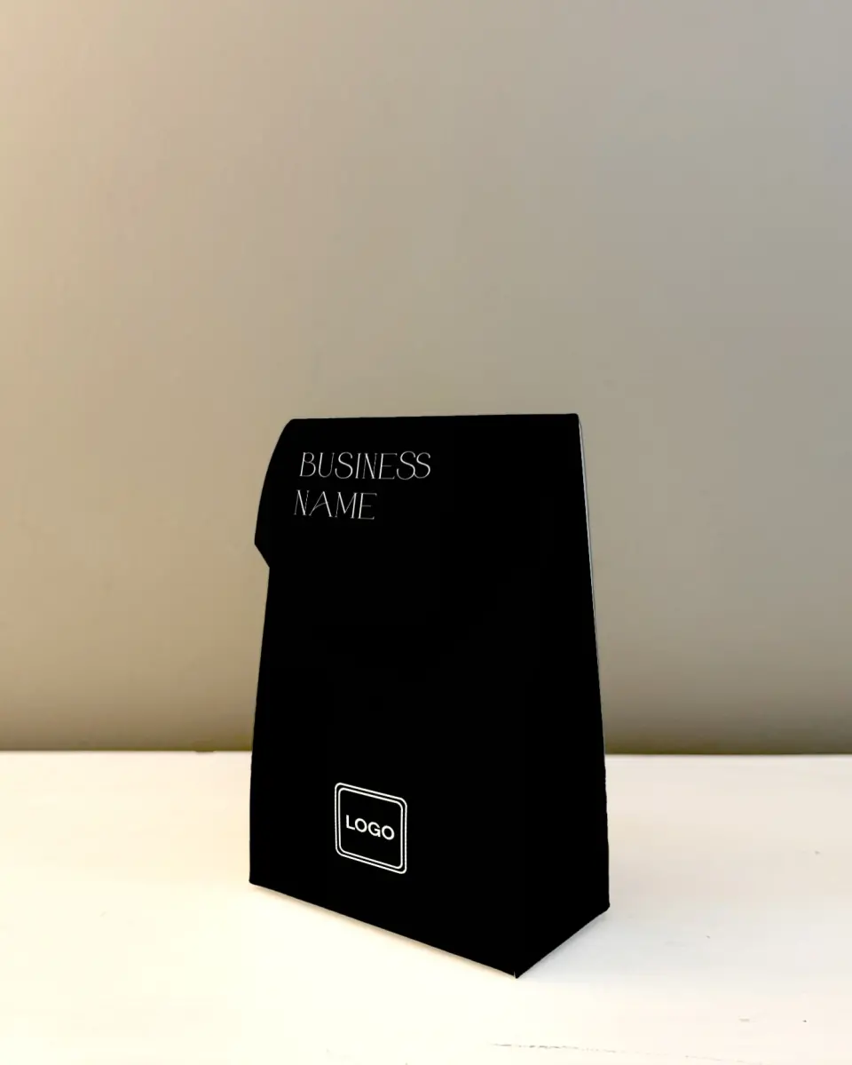 This is a 3.5" x 5.5" Business Favor Boxe called Urban Style printed in full color with Rose Gold foil