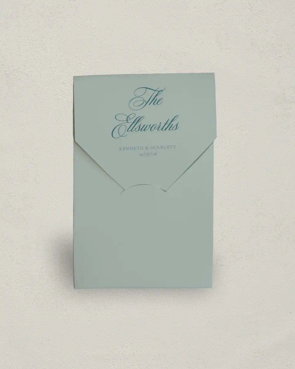 This is a 3.5" x 5.5" Wedding Favor Boxe called Delicate Vintage printed in full color