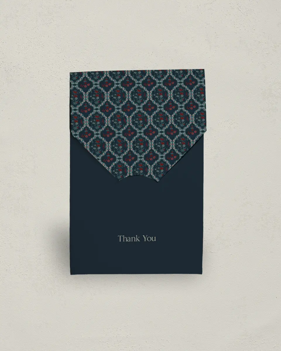 This is a 3.5" x 5.5" Business Favor Boxe called Blooming Business printed in full color