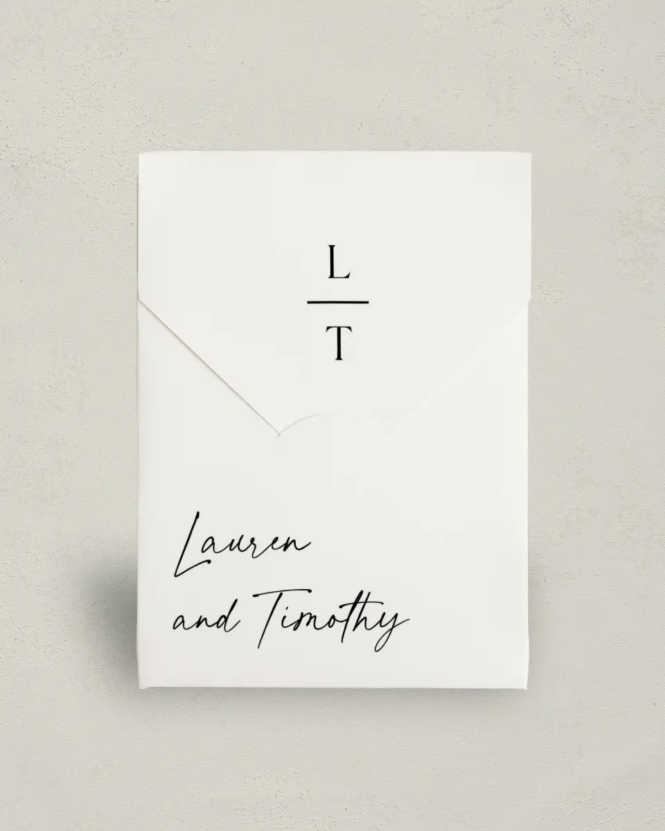This is a 5" x 7" Wedding Favor Boxe called The Lauren printed in full color