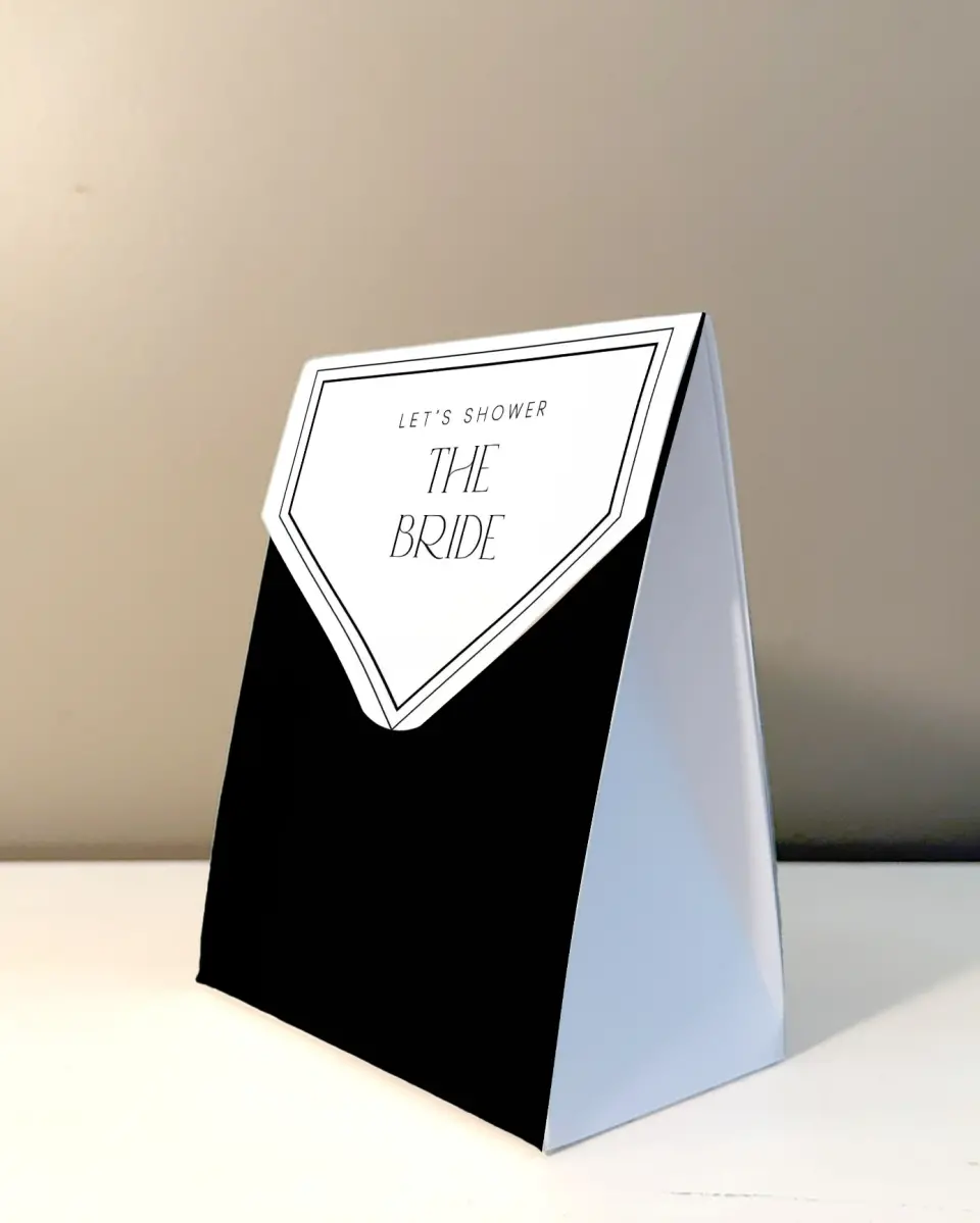 This is a 5" x 7" Wedding Favor Boxe called Clean and Classy printed in full color