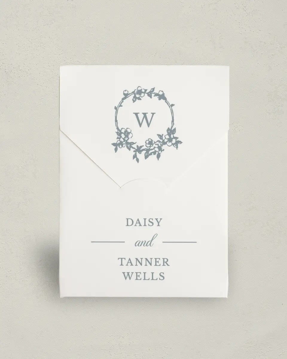 This is a 5" x 7" Wedding Favor Boxe called Flowering Frame printed in full color