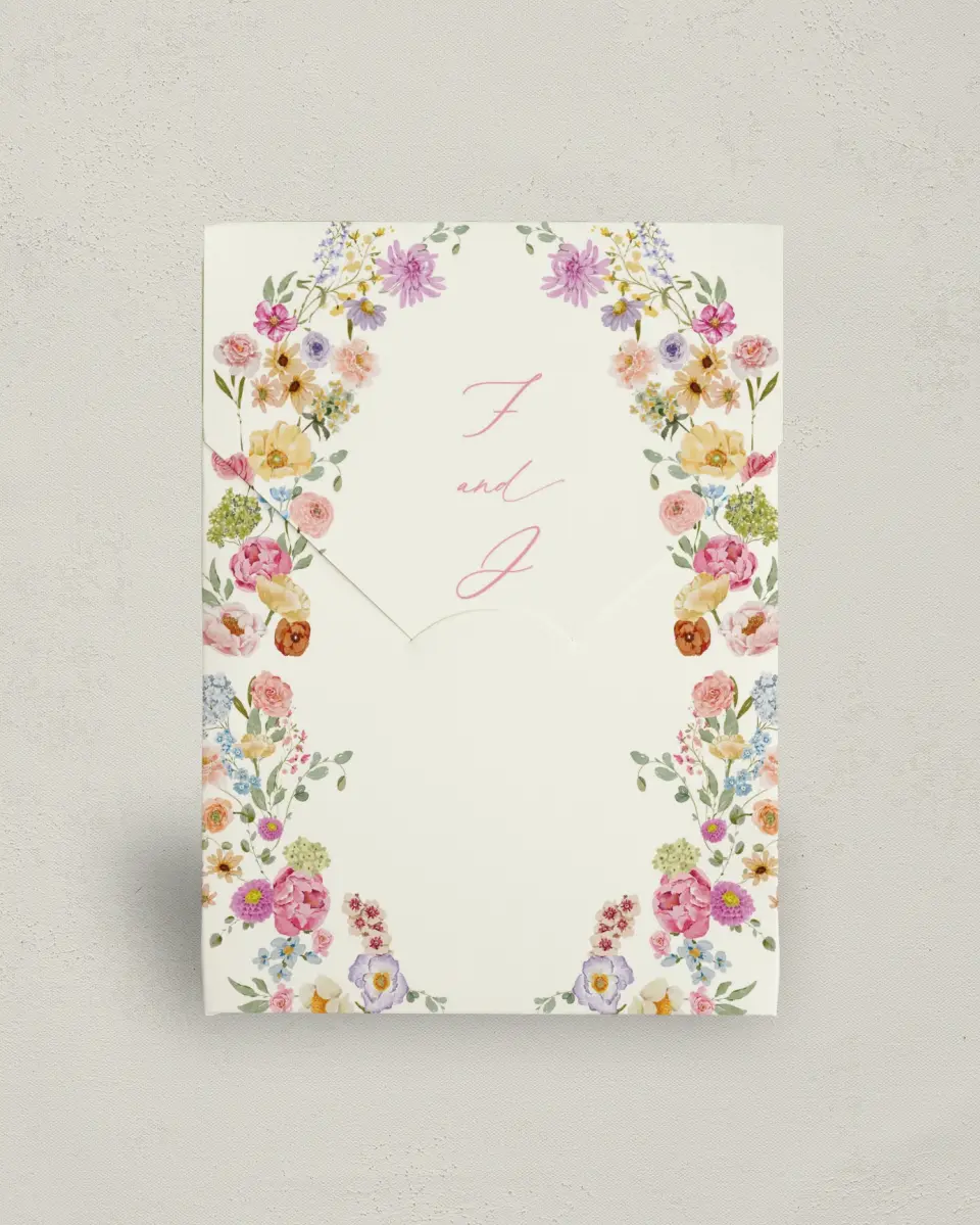 This is a 5" x 7" Wedding Favor Boxe called The Florence printed in full color