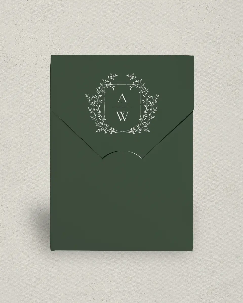 This is a 5" x 7" Wedding Favor Boxe called The Adaline printed in full color