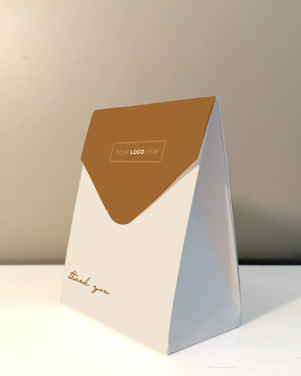 This is a 5" x 7" Business Favor Boxe called Urban Essence printed in full color with Rose Gold foil