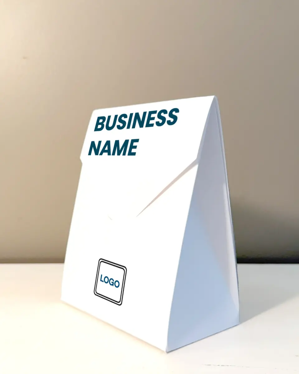 This is a 5" x 7" Business Favor Boxe called Circular Focus printed in full color with Rose Gold foil