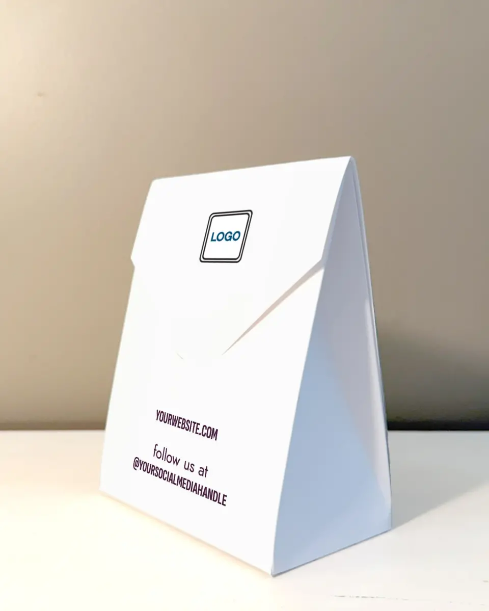 This is a 5" x 7" Business Favor Boxe called Sharp Structure printed in full color