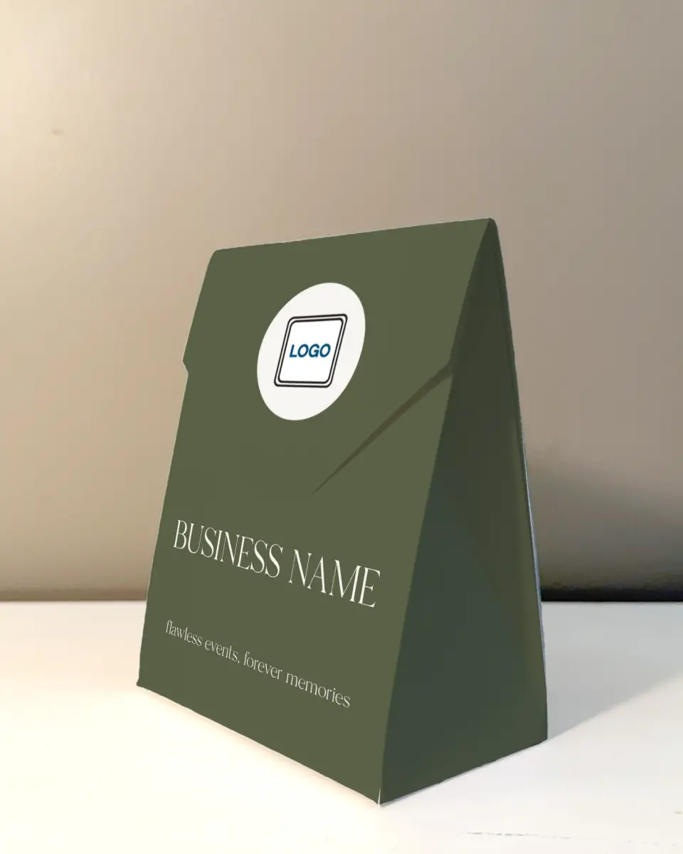 This is a 5" x 7" Business Favor Boxe called Refined Approach printed in full color with Rose Gold foil