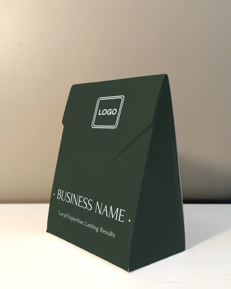 This is a 5" x 7" Business Favor Boxe called Visual Impact printed in full color with Rose Gold foil