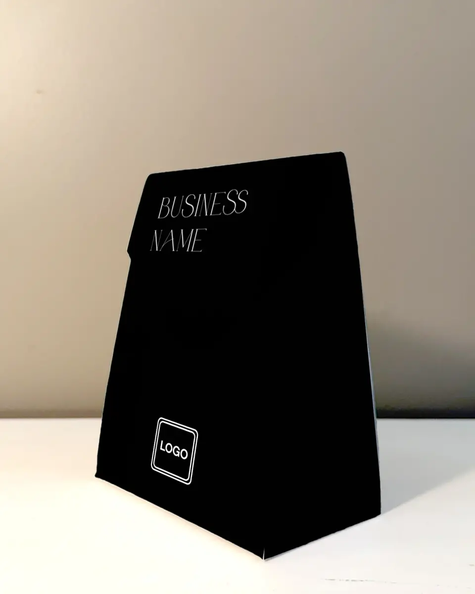 This is a 5" x 7" Business Favor Boxe called Urban Style printed in full color with Rose Gold foil