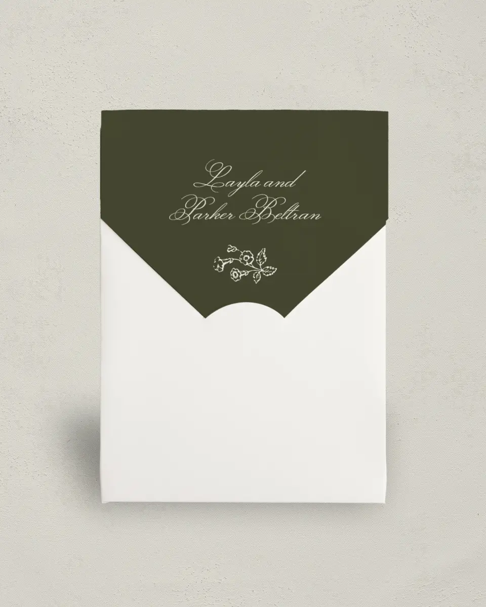 This is a 5" x 7" Wedding Favor Boxe called Holderness printed in full color