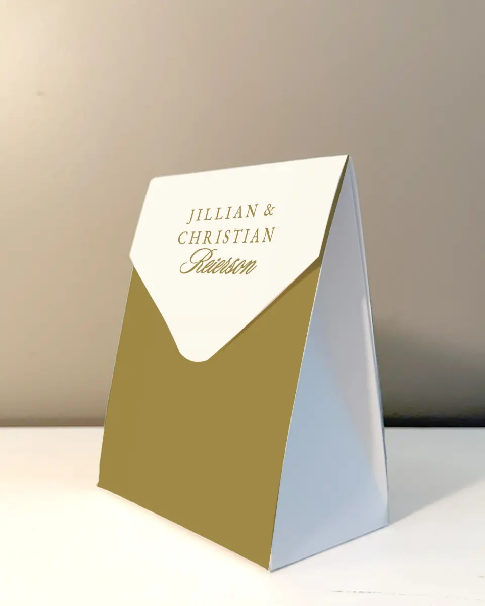 This is a 5" x 7" Wedding Favor Boxe called The Jillian printed in full color