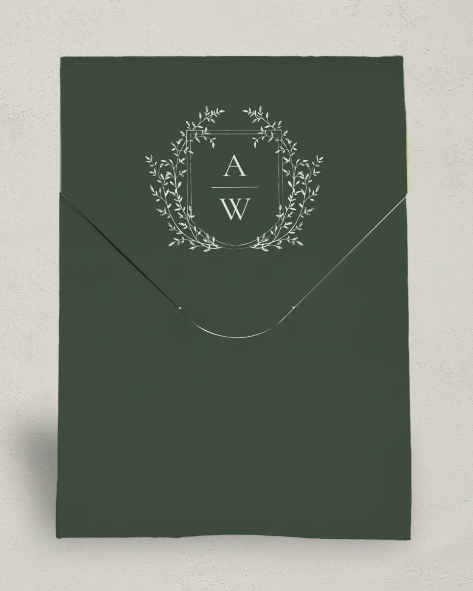 This is a 6.5" x 9" Wedding Favor Boxe called The Adaline printed in full color