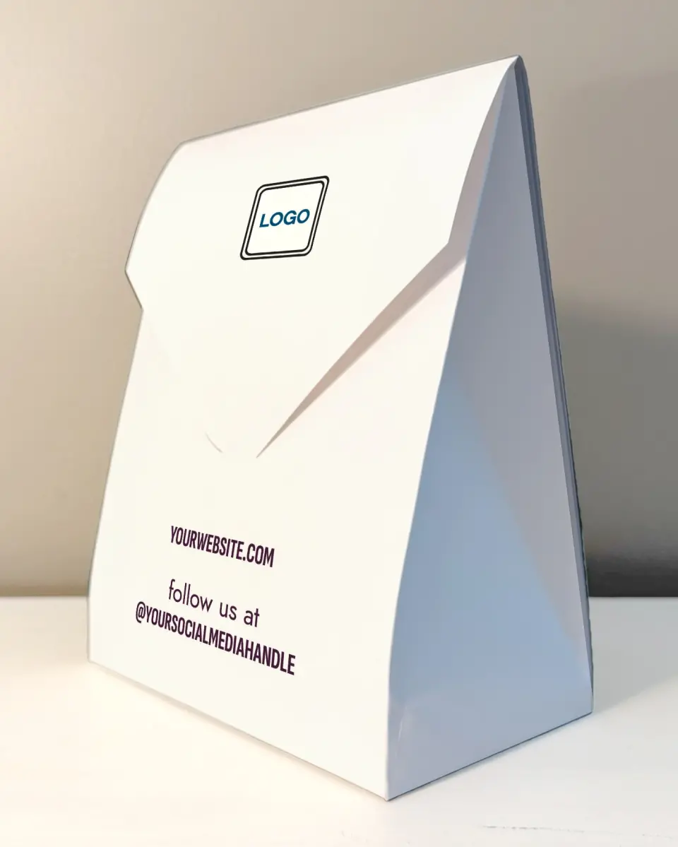 This is a 6.5" x 9" Business Favor Boxe called Sharp Structure printed in full color