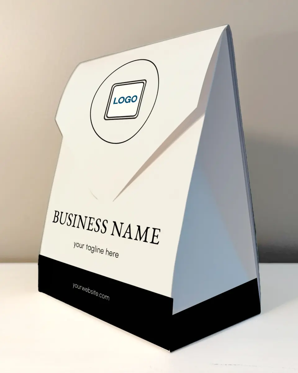 This is a 6.5" x 9" Business Favor Boxe called Elevate Works printed in full color