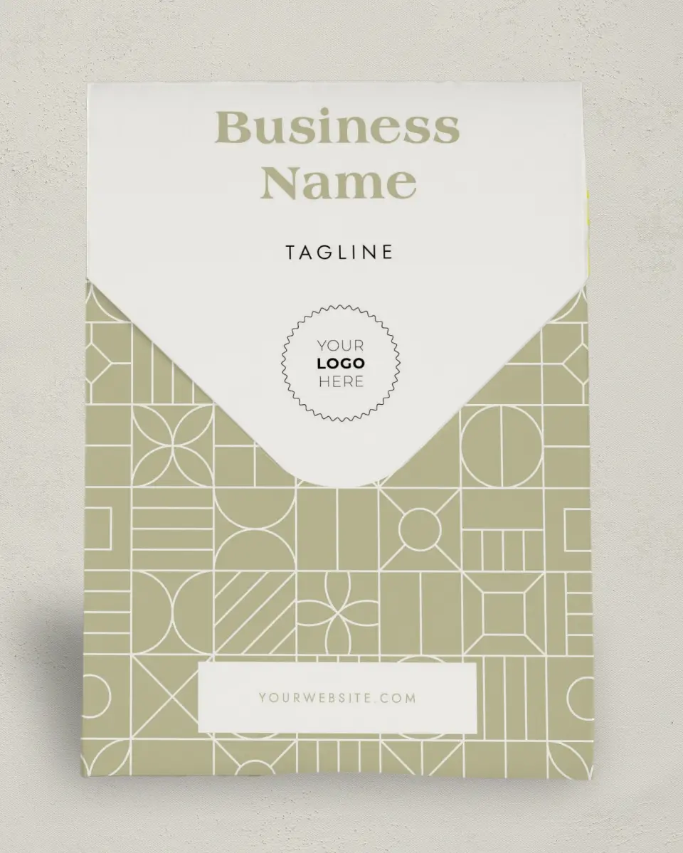 This is a 6.5" x 9" Business Favor Boxe called Geometric Grid printed in full color