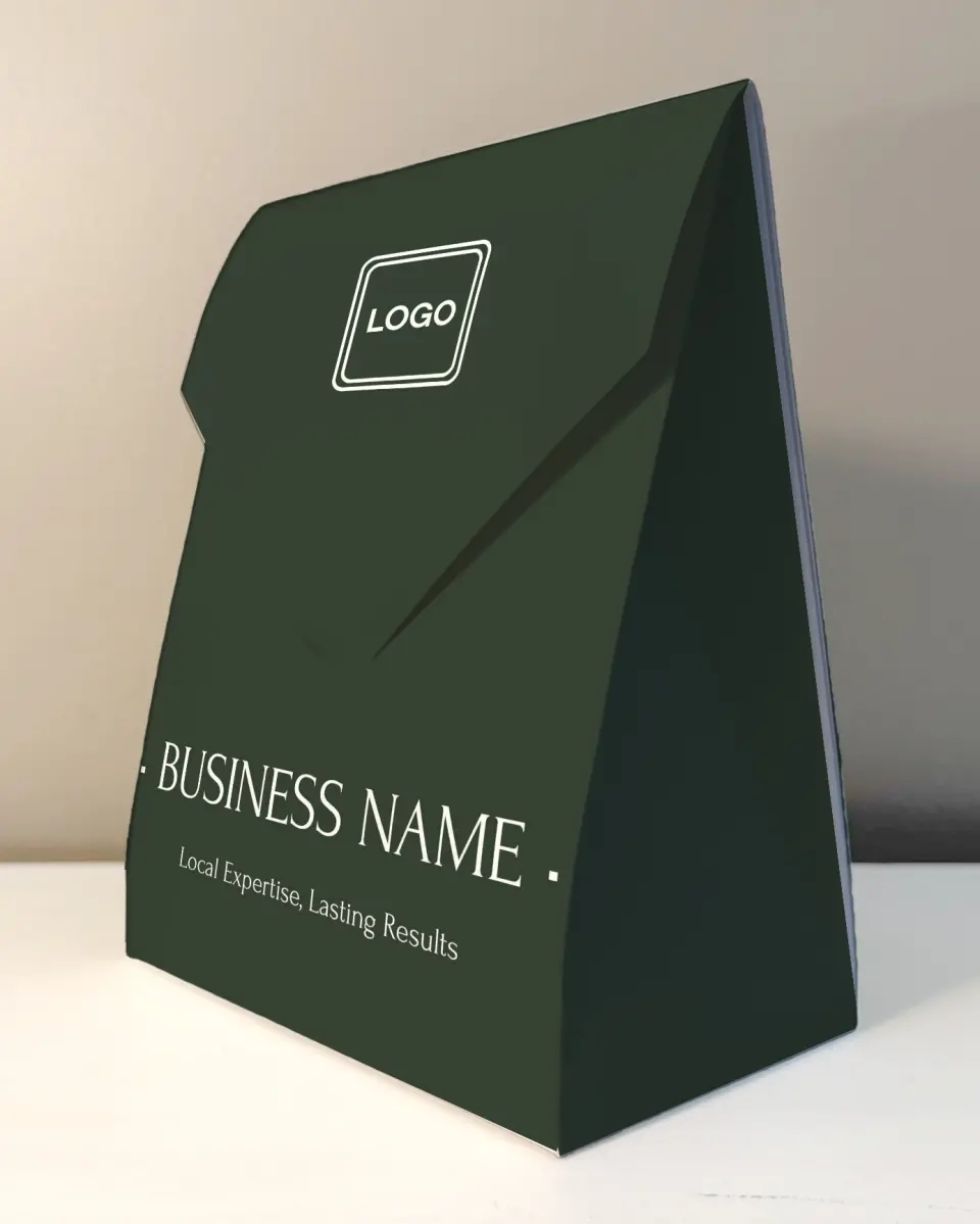 This is a 6.5" x 9" Business Favor Boxe called Visual Impact printed in full color with Rose Gold foil