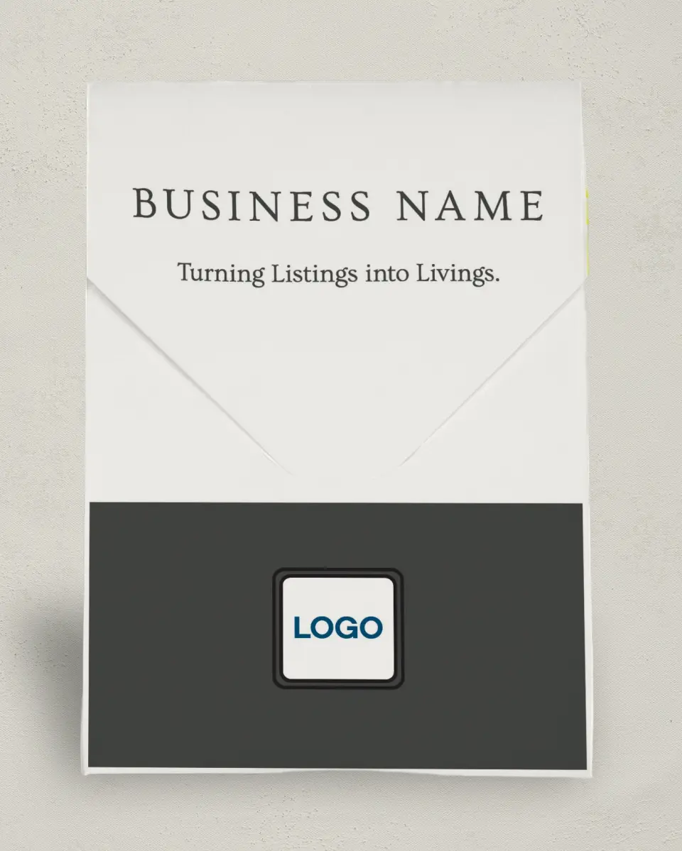 This is a 6.5" x 9" Business Favor Boxe called Sleek Perspective printed in full color