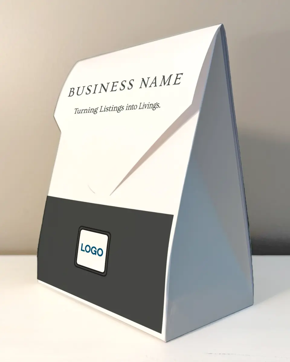 This is a 6.5" x 9" Business Favor Boxe called Sleek Perspective printed in full color
