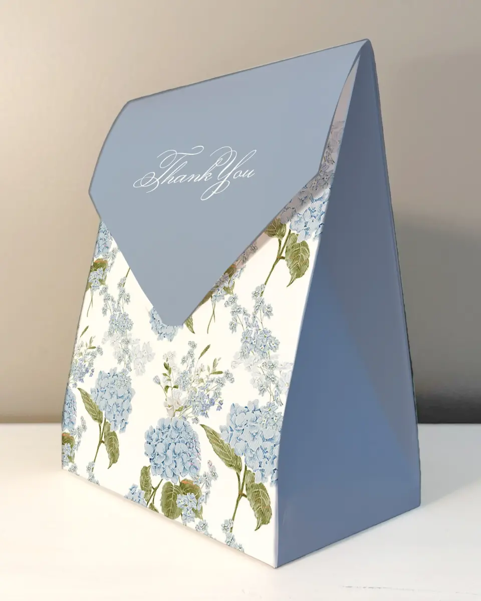 This is a 6.5" x 9" Wedding Favor Boxe called Bridal Blossoms printed in full color