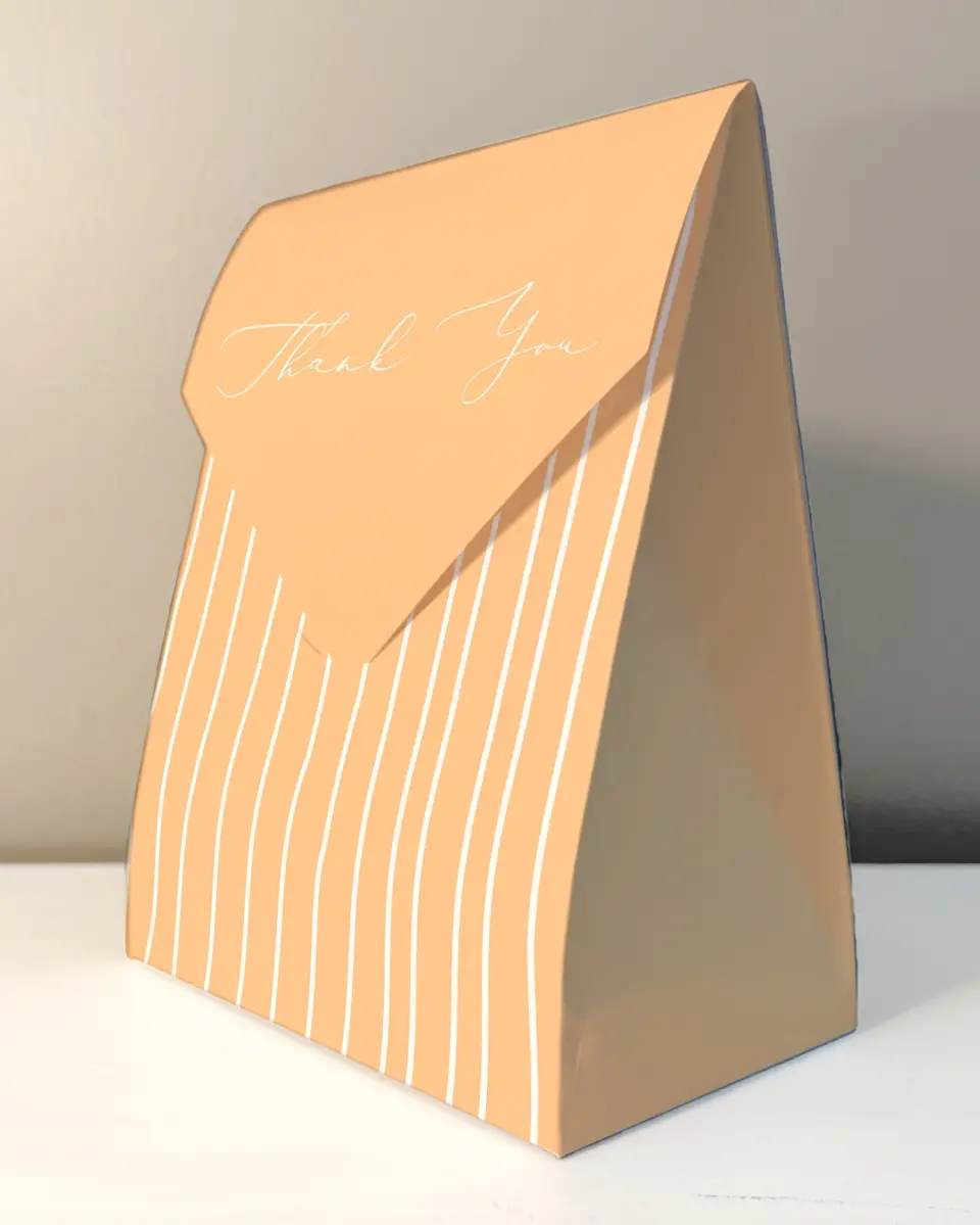 This is a 6.5" x 9" Wedding Favor Boxe called Vintage Beauty printed in full color