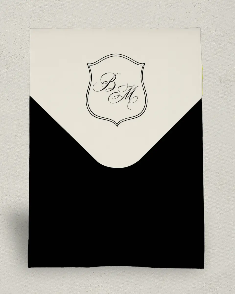 This is a 6.5" x 9" Wedding Favor Boxe called Greenwich printed in full color with Gold foil