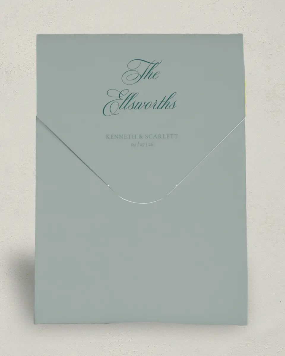This is a 6.5" x 9" Wedding Favor Boxe called Delicate Vintage printed in full color with Gold foil