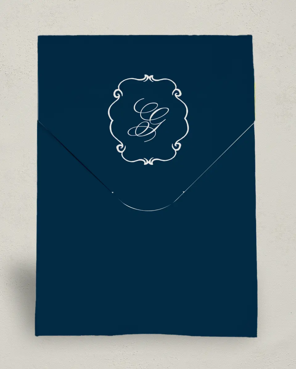 This is a 6.5" x 9" Wedding Favor Boxe called Heirloom Crest printed in full color with Gold foil